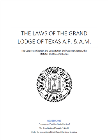 2024 Grand Lodge Constitution and Laws COMING SOON