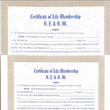 Form 57- Certificate of Life Membership A.F. & A.M. (Fill in Information Below)