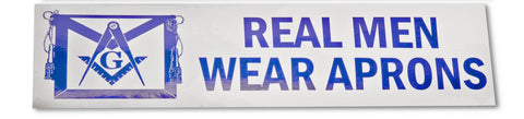 "Real Men Wear Aprons" Bumper Sticker