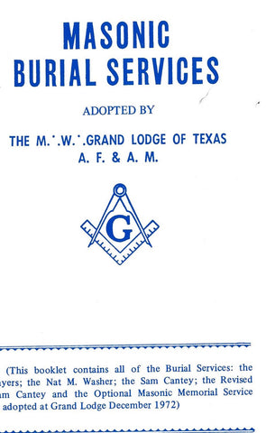 Form 110- Masonic Burial Services Booklet