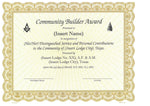 Community Builder Award (Fill Out Information Below)