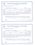 Form 67- Proxy for Representative in Grand Lodge