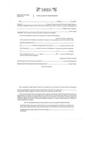 Form 76- Form of Deed