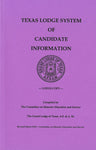 Texas Lodge System of Candidate Information Books