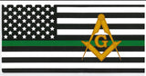 Thin Blue/Green/Red Line Flag Decals